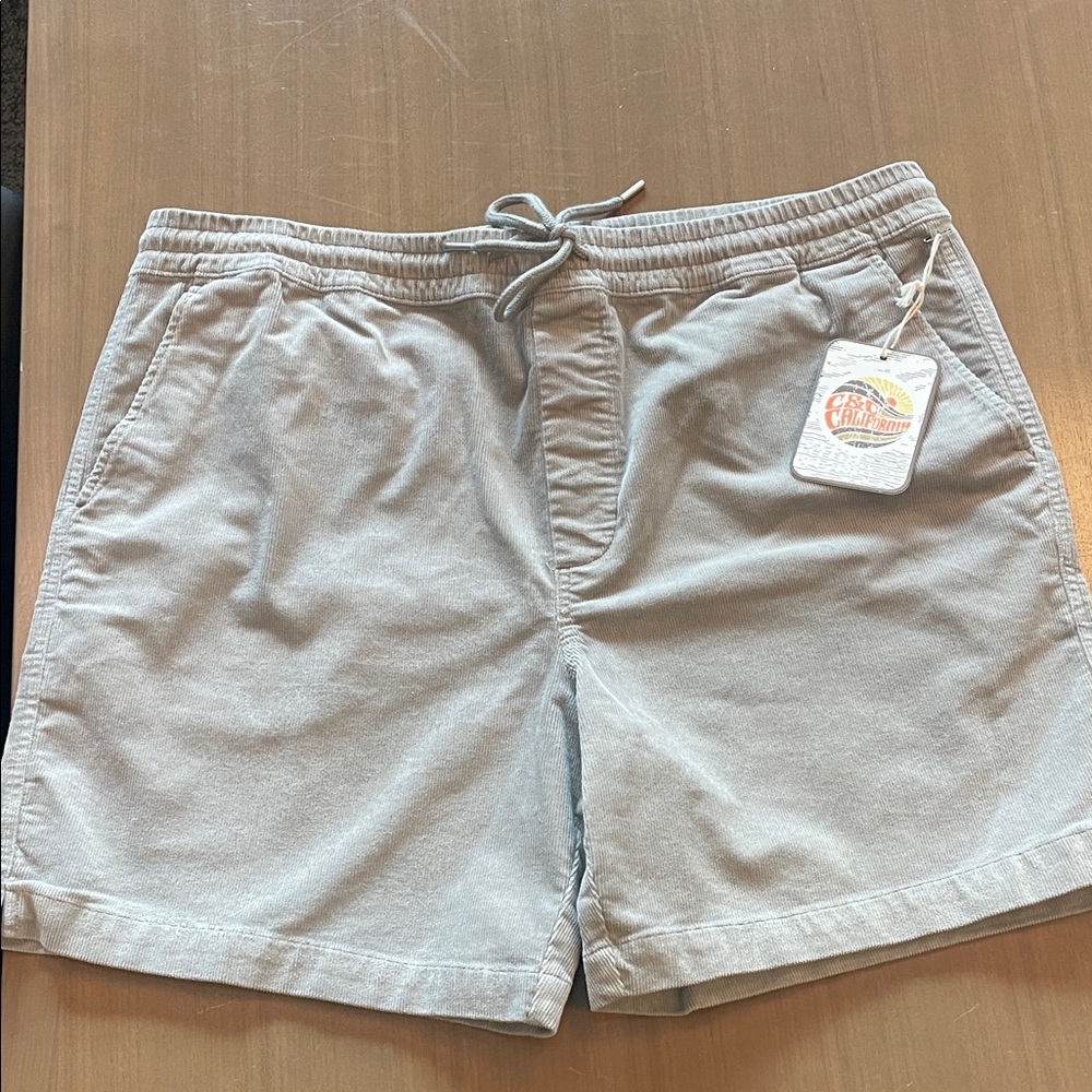 C&C California Light Gray Flat Front Shorts